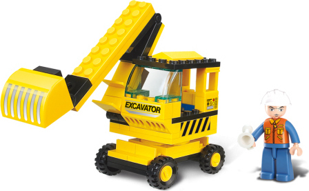 SLUBAN Τουβλάκια Town Excavator M38 B0176 62τμχ