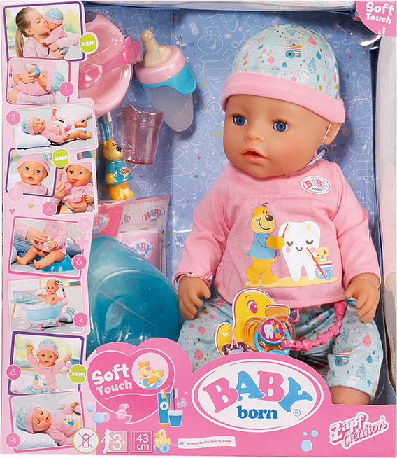 Zapf Κούκλα Baby Born Soft Touch Bath 43εκ. (ZF827086)