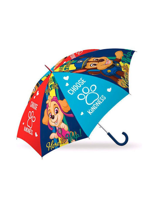 Rain Παιδική Ομπρέλα Μπαστούνι Paw Patrol Διάφανη με Διάμετρο 46εκ. (11581)
