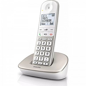 Philips XL4901S/GRS (Ελληνικό Μενού) Ασύρματο τηλέφωνο συμβατό με ακουστικά βαρηκοΐας, με ανοιχτή ακρόαση, φωτ. οθόνη και φραγή κλήσεων