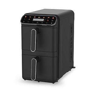 HomeVero HV-AF11DDK Φριτέζα Αέρος 11lt με Διπλό Αποσπώμενο Κάδο Μαύρο