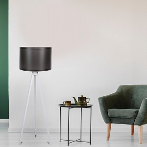 B2bmarkt ΦΩΤΙΣΤΙΚΟ ΔΑΠΕΔΟΥ ΞΥΛΙΝΟ ΛΕΥΚΟ ΜΕ ΜΑΥΡΟ ΚΑΠΕΛΟ HM7272.05 Φ38x145 εκ.