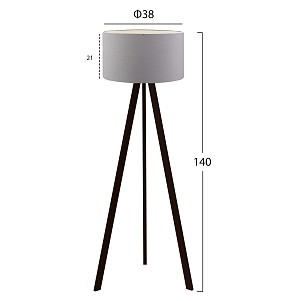 B2bmarkt ΦΩΤΙΣΤΙΚΟ ΔΑΠΕΔΟΥ ΜΑΥΡΟ ΜΕ ΑΣΗΜΙ HM7578.06 Φ38x140 εκ.