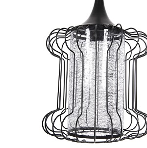 B2bmarkt ΦΩΤΙΣΤΙΚΟ ΟΡΟΦΗΣ ΚΡΕΜΑΣΤΟ HM4087 ΜΑΥΡΟ ΜΕΤΑΛΛΟ-ΛΕΥΚΟ ΥΦΑΣΜΑ Φ24x130Υεκ.
