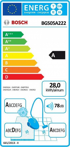Bosch BGS05A222 Ηλεκτρική Σκούπα
