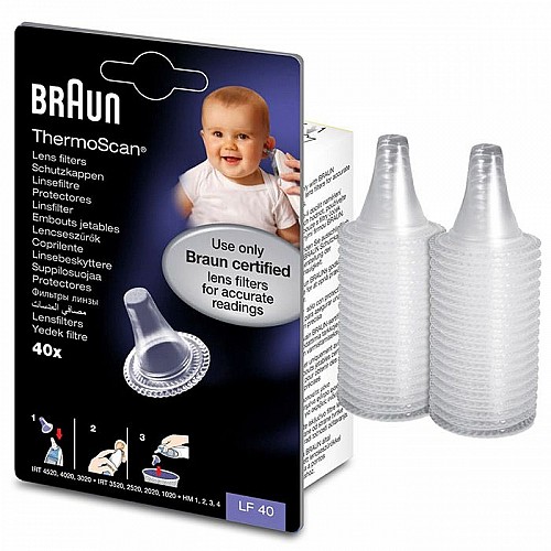 Braun Ανταλλακτικά Φιλτράκια LF 40 μίας Χρήσης για Θερμόμετρο Braun Thermoscan 40τμχ Braun