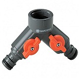 GARDENA 2-way valve (940-20), tap connector