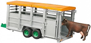 BRUDER Cattle transport trailer with cow 02227