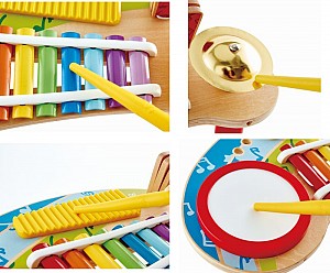 Hape Early Melodies Mighty Mini Band (E0612) - H Μικρή - Μεγάλη Ορχήστρα - 4Τεμ.