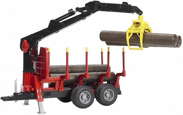 Bruder Forestry Trailer with Loading Crane and Grab 02252