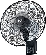 IQ MWF-18R Ανεμιστήρας Επιτοίχιος Μεταλλικός Μαύρος με Τηλεχειριστήριο 45εκ
