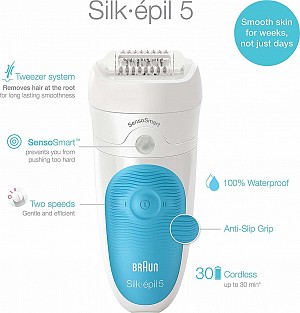 Braun Silk-Epil SES5-810 Αποτριχωτική μηχανή επαναφορτιζόμενη