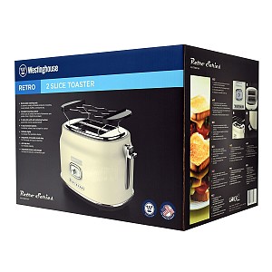 Westinghouse Retro Φρυγανιέρα 2 Θέσεων Κρεμ 815W WKTTB857WH (22018)