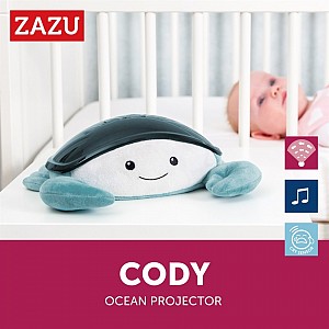 ZAZU Cody Κάβουρας βρεφικός προβολέας με κινούμενα ψαράκια & λευκούς ήχους ωκεανού ZA-CODY-01