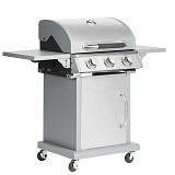 BORMANN Elite BBQ5030 Ψησταριά Υγραερίου Inox με Μαντεμένια Σχάρα 3 Εστιών