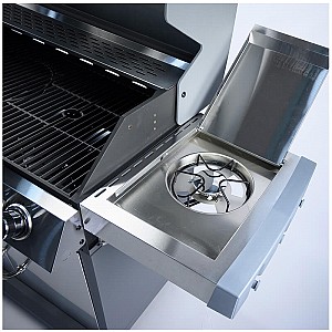 BORMANN Elite BBQ5100 Ψησταριά Υγραερίου Inox με Μαντεμένια Σχάρα 5+1 Εστίες