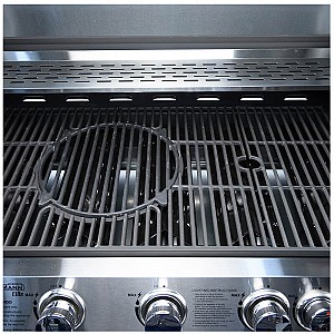BORMANN Elite BBQ5100 Ψησταριά Υγραερίου Inox με Μαντεμένια Σχάρα 5+1 Εστίες