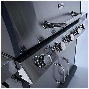 BORMANN Elite BBQ5100 Ψησταριά Υγραερίου Inox με Μαντεμένια Σχάρα 5+1 Εστίες