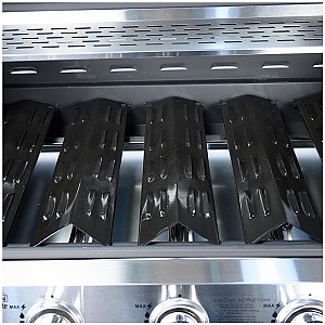 BORMANN Elite BBQ5100 Ψησταριά Υγραερίου Inox με Μαντεμένια Σχάρα 5+1 Εστίες