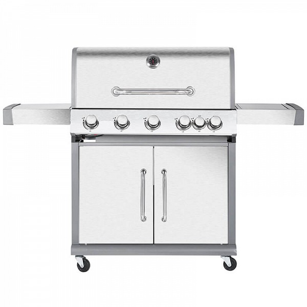 BORMANN Elite BBQ5100 Ψησταριά Υγραερίου Inox με Μαντεμένια Σχάρα 5+1 Εστίες