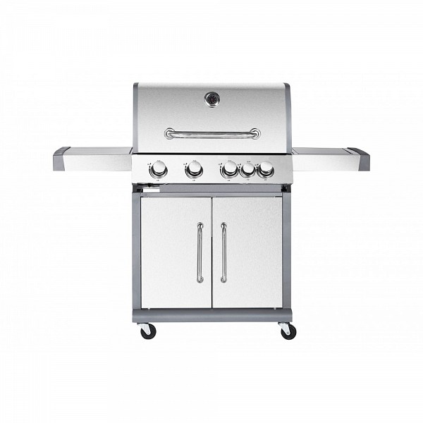 BORMANN Elite BBQ5050 Ψησταριά Υγραερίου Inox με Μαντεμένια Σχάρα 4+1 Εστίες