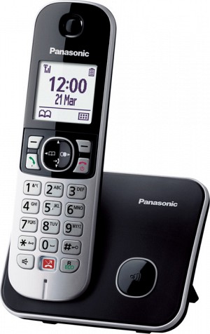 Panasonic KX-TG6851GRB Ασύρματο Τηλέφωνο με ανοιχτή ακρόαση Black