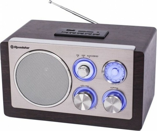 Roadstar HRA-1345NUSWD Retro Επιτραπέζιο Ραδιόφωνο Ρεύματος με USB Καφέ
