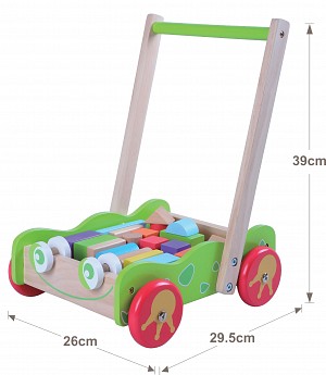 Gerardos Toys Ξύλινη περπατούρα με κύβους Βάτραχος GΤ61168
