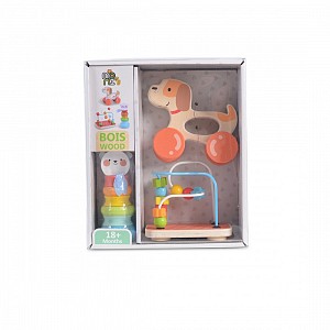 Moni Toys 2203 Σετ Ξύλινα Εκπαιδευτικά Παιχνίδια 3τμχ 18+μ 3800146221645
