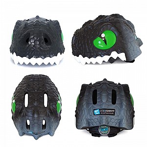 Crazy Safety Παιδικό Κράνος Με Ζωάκια - Dragon Black Φ49-55cm NSH-100201-01-01