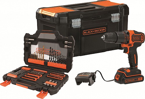 Black & Decker BDCHD18S1KA Κρουστικό Δραπανοκατσάβιδο Μπαταρίας 18V 1x1.5Ah