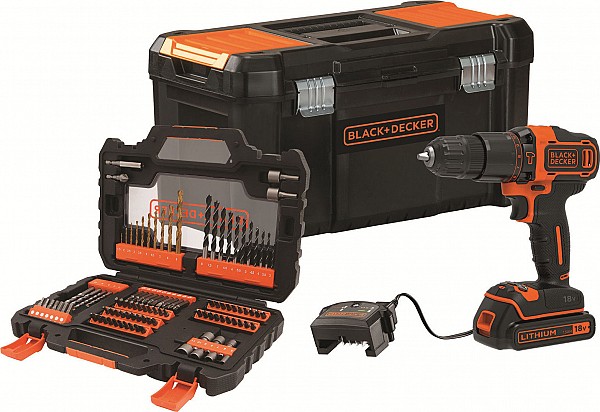 Black & Decker BDCHD18S1KA Κρουστικό Δραπανοκατσάβιδο Μπαταρίας 18V 1x1.5Ah