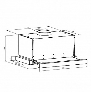 Gruppe Forte S-3003C-A06-M13-600 Συρόμενος Απορροφητήρας 60cm Inox