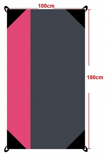 AlpinPro Favour Single Ψάθα Παραλίας Ροζ/Ανθρακί 180x100cm (100-clpk)