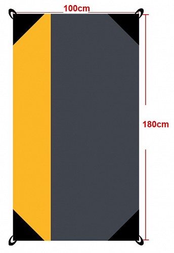 AlpinPro Favour Single Ψάθα Παραλίας Κίτρινο/Ανθρακί 180x100cm (100-clyw)