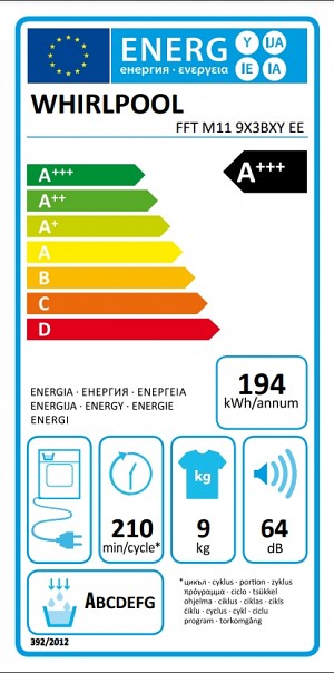 Whirlpool FFT M11 9X3BXY EE Στεγνωτήριο Ρουχων