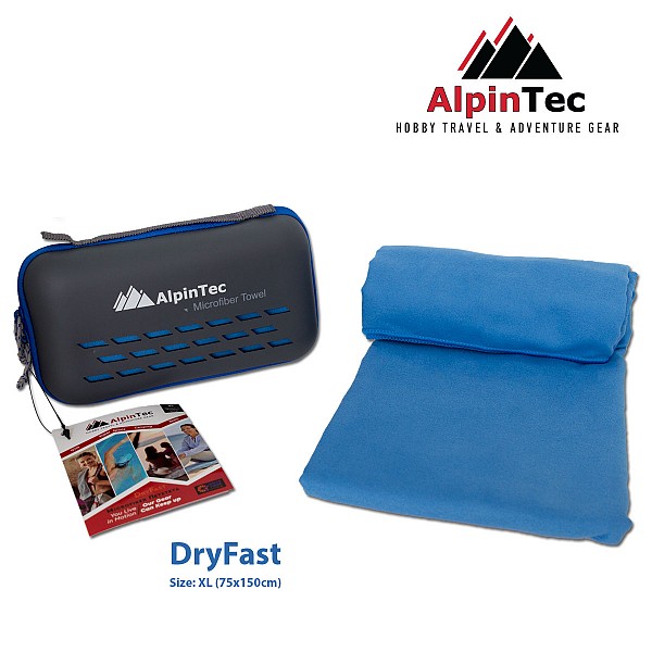 AlpinPro DryFast Πετσέτα Microfiber Σώματος σε Μπλε χρώμα 150x75cm MS-XL-BE