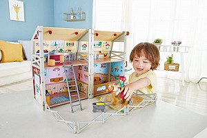 Hape Παιχνίδι Μινιατούρα Happy Family - Ξύλινος Στάβλος E3409A