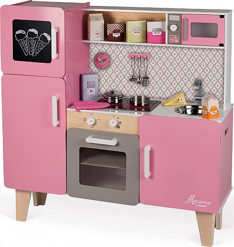 Janod Ξύλινη Παιδική Κουζίνα Macaron Maxi Cooker για 3+ Ετών 06571