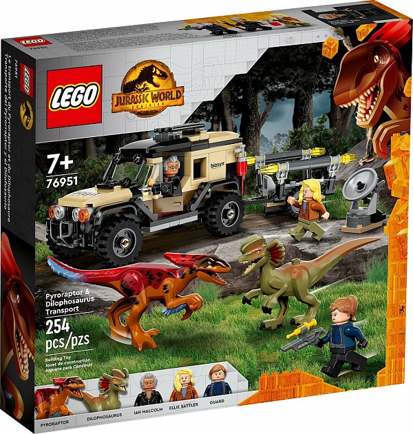 Lego Jurassic World Pyroraptor & Dilophosaurus Transport για 7+ ετών 76951