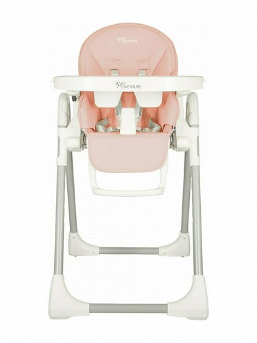 Baby Adventure Αναδιπλούμενο Καρεκλάκι Φαγητού Viva 2 Με Σκελετό από Μέταλλο & Θέση από Δερματίνη Pink Powder BR75589