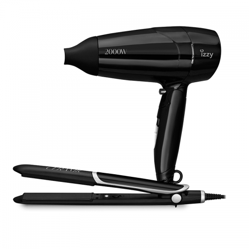 Izzy Beauty Set Πιστολάκι Μαλλιών Ταξιδίου 2200W & Ισιωτικό (223948)