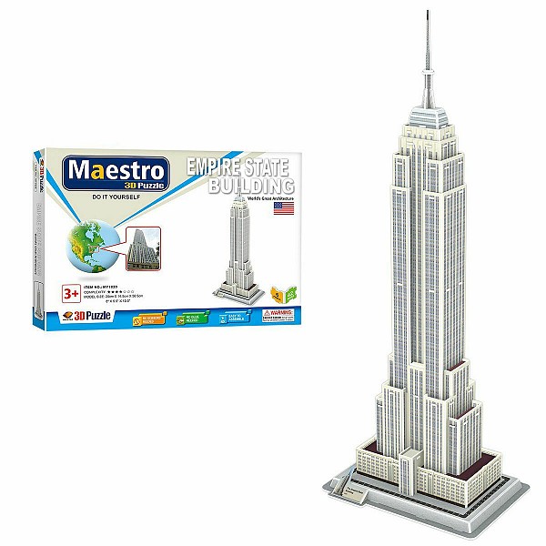 ΠΑΖΛ 3D MAESTRO EMPIRE STATE 42 ΤΕΜ 30x21cm REMOUNDO 1020 - 1 τμχ. - 69-1739