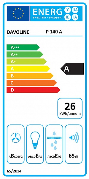 Davoline P140 A Πτυσσόμενος απορροφητήρας Silver