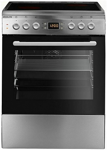 Davoline DAC 800 IX Κουζίνα 72lt με Κεραμικές Εστίες Π60εκ. Inox