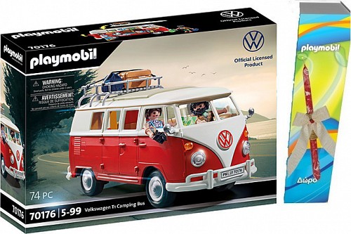 Παιχνιδολαμπάδα Volkswagen Bulli: Camping Bus για 5+ Ετών Playmobil 70176