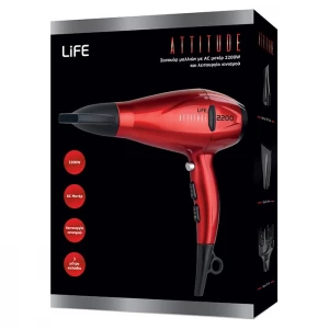 Life Attitude Σεσουάρ μαλλιών με AC μοτέρ 2200W και λειτουργία ιονισμού