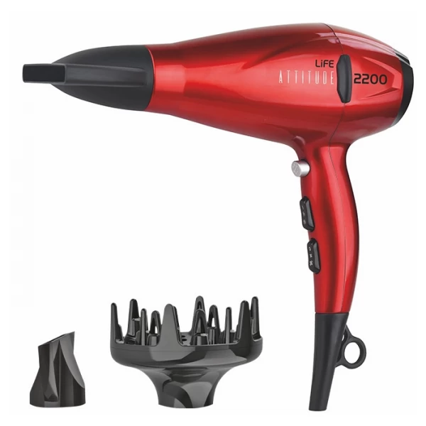 Life Attitude Σεσουάρ μαλλιών με AC μοτέρ 2200W και λειτουργία ιονισμού