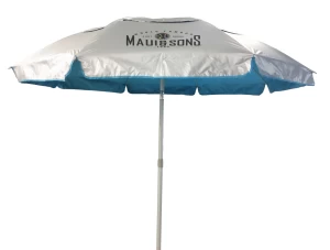 Maui & Sons Ομπρέλα Θαλάσσης Ασημί/Γαλάζιο 2.2m (1569)