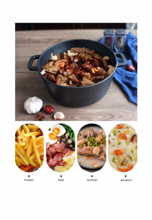 Hitense Sef De Americano Βαθιά Κατσαρόλα Double 2 σε 1 Dutch Oven Από Μαντέμι